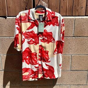 Fish pattern resort shirt